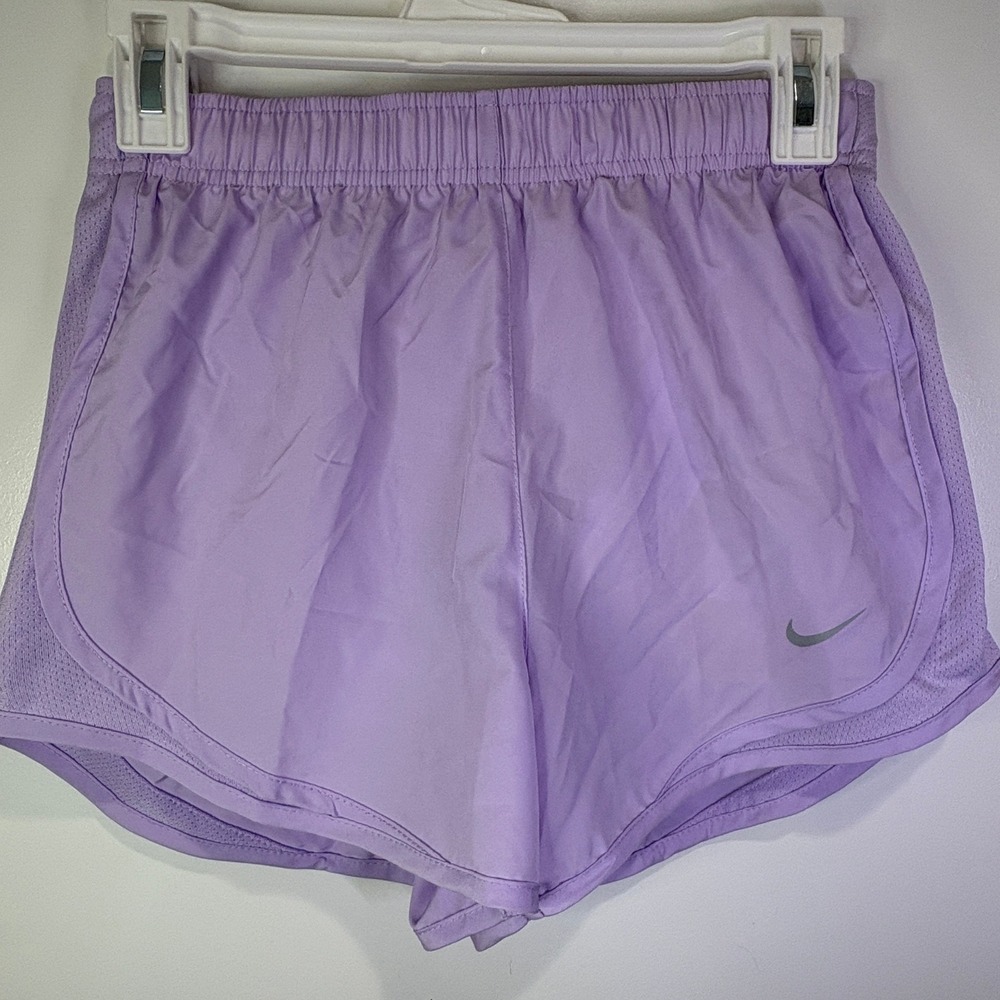 Nike Women's SMALL Tempo DRI-FIT Brief-Lined Printed Shorts Lavender $32 MSRP